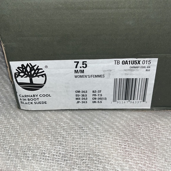 Timberland black boots size 7.5 - Picture 3 of 3